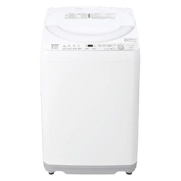 シャープ 全自動洗濯機【軒先渡し】 ES-GE7K-W 1台（直送品） - アスクル