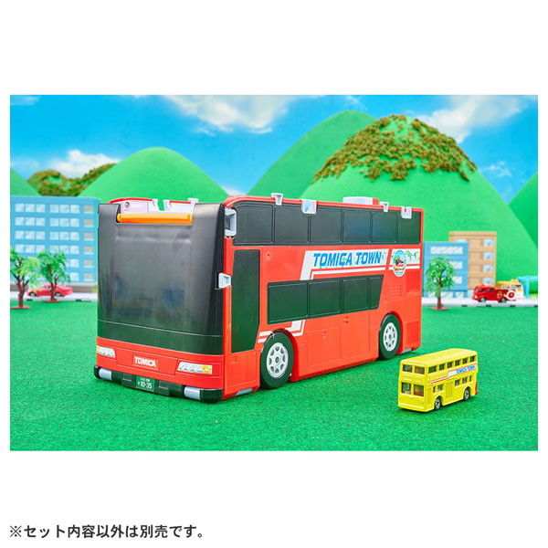 タカラトミー トミカビークルタウン ビッグに変形 2階だてバス 