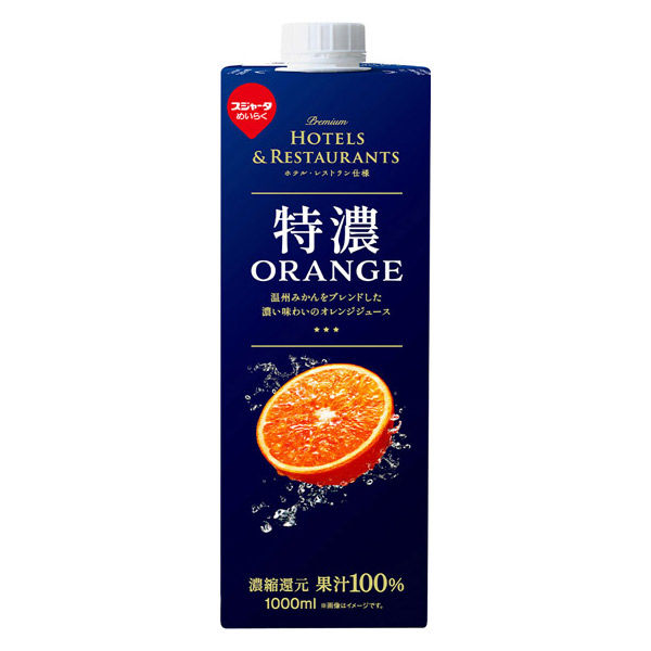 スジャータ 特濃 ORANGE オレンジ100％ 1000ml 1箱（6本入） - アスクル