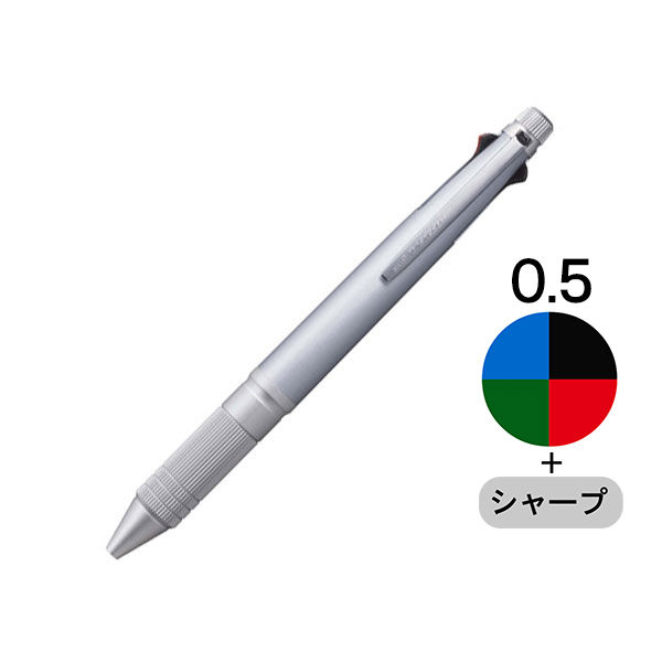 ジェットストリーム4＆1メタル 多機能ペン 0.5mm アイスシルバー 4色+