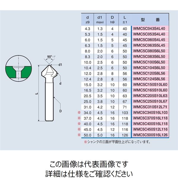 みある　オーダーページ ウォーターミルズ 3枚刃 超硬カウンターシンク 90°8