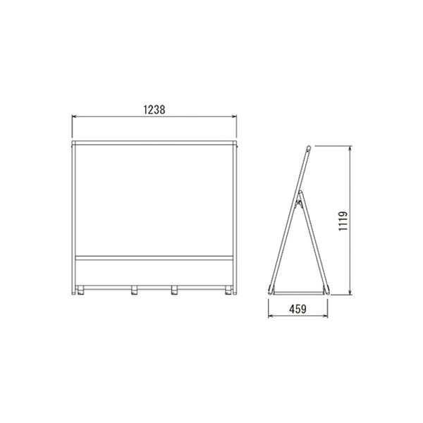 ベルク アルモード 屋外用片面Ａ型 ポスタースタンド ２３７８