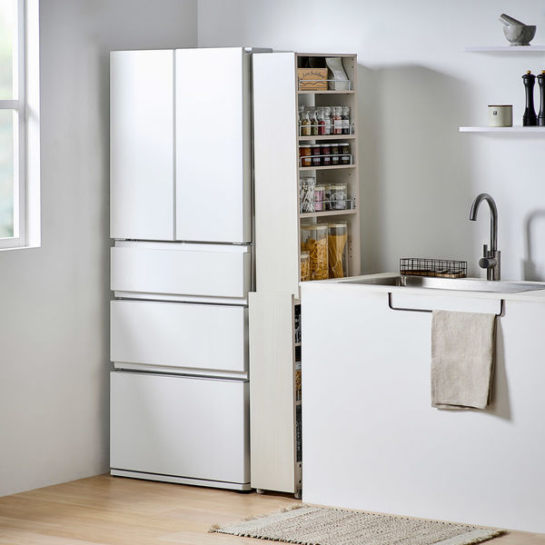 アイリスオーヤマ キッチン隙間収納ラック 幅198×奥行445×高さ1810mm ホワイト 1台(直送品) アイリスオーヤマ キッチン隙間収納ラック 幅198×奥行445×高さ1810mm ホワイト 1台(直送品)