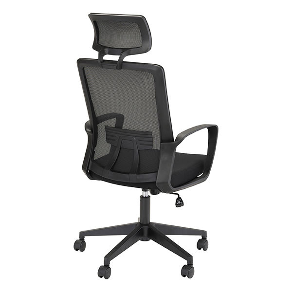 TOKIO オフィスチェア メッシュ 肘付・ヘッドレスト付 ブラック KB