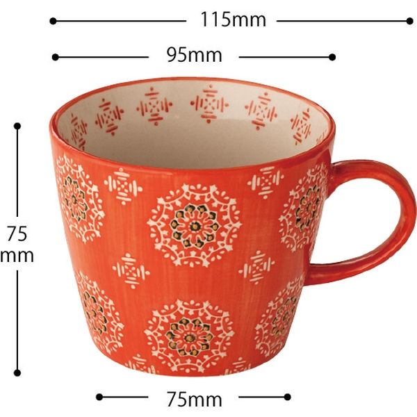 ヘッズ ハンドメイドアートマグカップ-5 8個(4個×2) HNP-MUG5（直送品） - アスクル