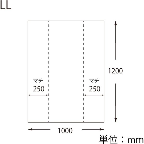 シモジマ 3層超大型ガゼットポリ袋 LL #02(3層) 006605010 1セット(10