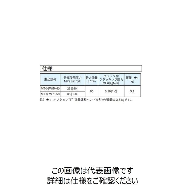 ダイキン工業（DAIKIN） モジュラースタック形絞り弁 MT-03W-50 1個