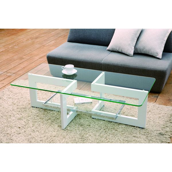 アルテジャパン　ガラスセンターテーブル IDC大塚家具取扱日本製ARTE アルテジャパン センターテーブル 幅122cm Used