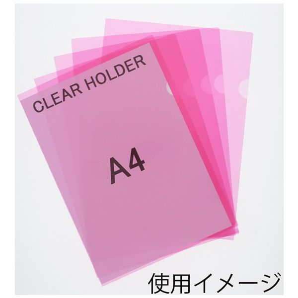 ニュークイン NO-90-9A A4クリアホルダー ローズピンク