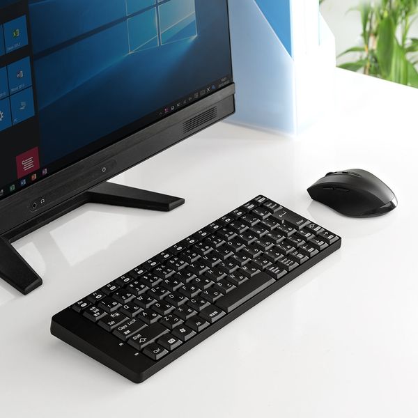 ワイヤレスキーボード 無線 メンブレン コンパクト テンキーレス