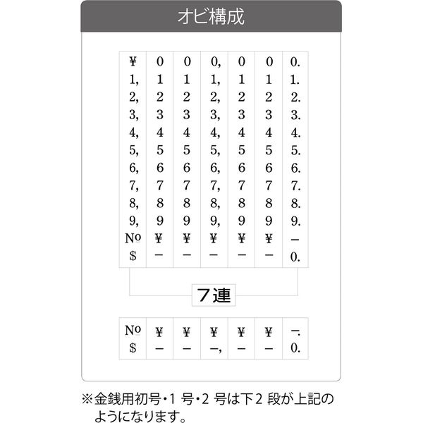 サンビー テクノタッチ回転印 金銭用 3号7連 [明朝体] TK-K37（直送品