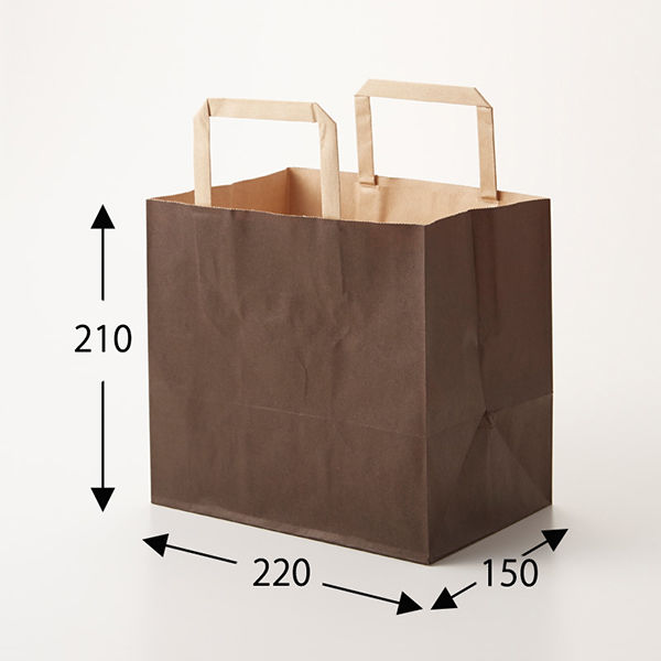 シモジマ HフラットCB 220-1 未晒ブラウン 50枚入り 003277320 1袋