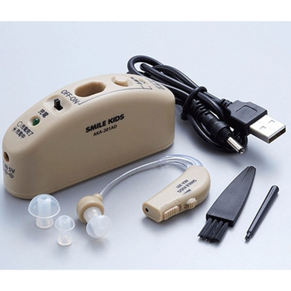 旭電機化成 充電式耳かけ集音器 AKA201 1個 - アスクル