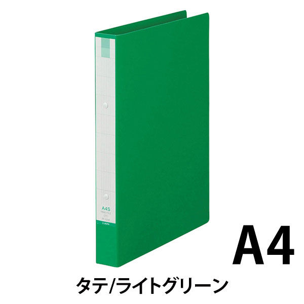 アスクル リングファイル丸型2穴 A4タテ 背幅27mm レッド 60冊