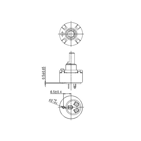 東京コスモス電機（TOCOS） 炭素系可変抵抗器 RV20YN型 500kΩ