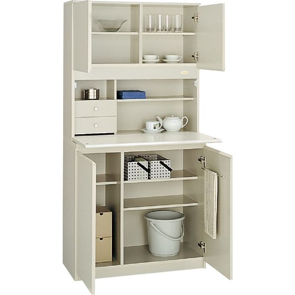 組立設置込】コクヨ ビジネスキッチン 木製食器収納ユニット 幅900