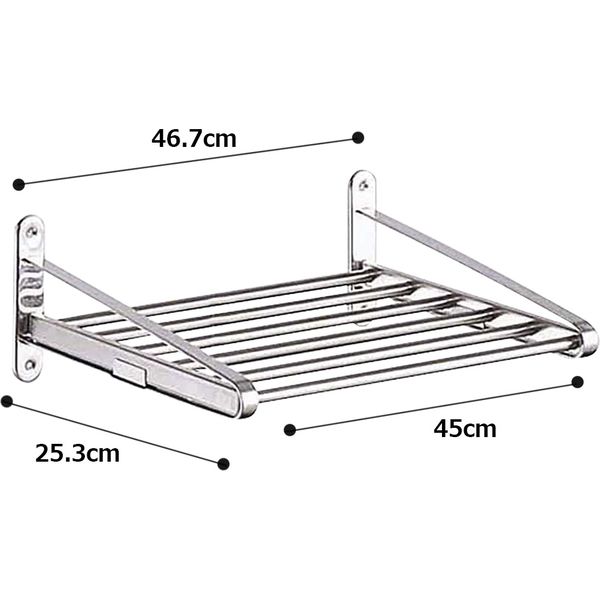 田窪工業所 キッチン収納棚　水切りパイプ棚 45cm PA5-45 1台