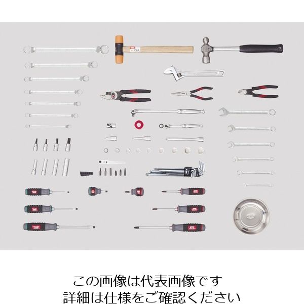 京都機械工具 SK36813XXA 工具セット(チェスト+ローラーキャビネットタイプ) 1組（直送品）