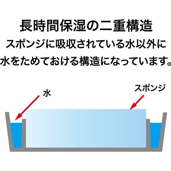 オープン工業 切手ぬらし用スポンジ(ケース付) 角型 R-2 - 紙