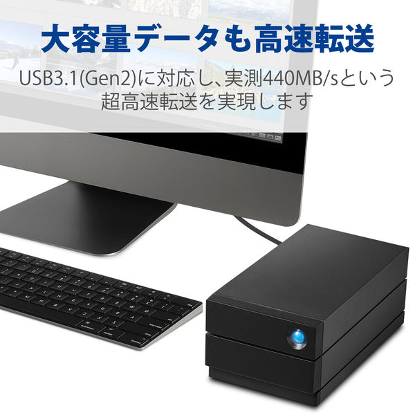 HDD 外付け 8TB 据え置き 5年保証 2big RAID USB-C STHJ8000800 LaCie 