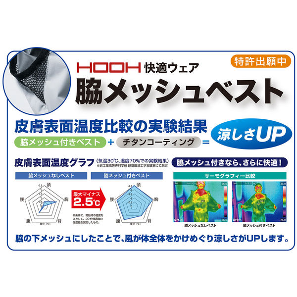 HOOH ベスト V8300-80カモフラホワイト 3L 村上被服 1着（直送品 