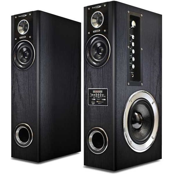 クマザキエイム アンプ内蔵タワースピーカーVABEL（ヴァベル） TS-120BW（直送品）