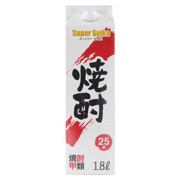 甲類焼酎 スーパーセイカ 25度 1.8L パック 1セット（6本） 東亜