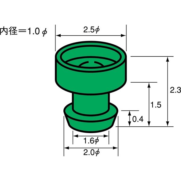 高研 鼓膜ドレイン (Cタイプ/糸付き/2個入) #1554-2 1箱(2個入