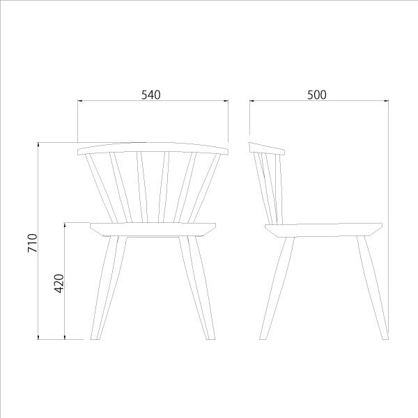 軒先渡し】AMOCC セシルチェア グリーン CC-054RB(GR) 1脚（直送品