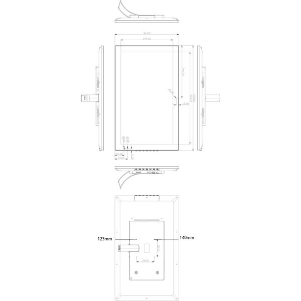 KMA GP23.6インチ電子POPモニター 1台入 246-GP236-BK 1台（直送品