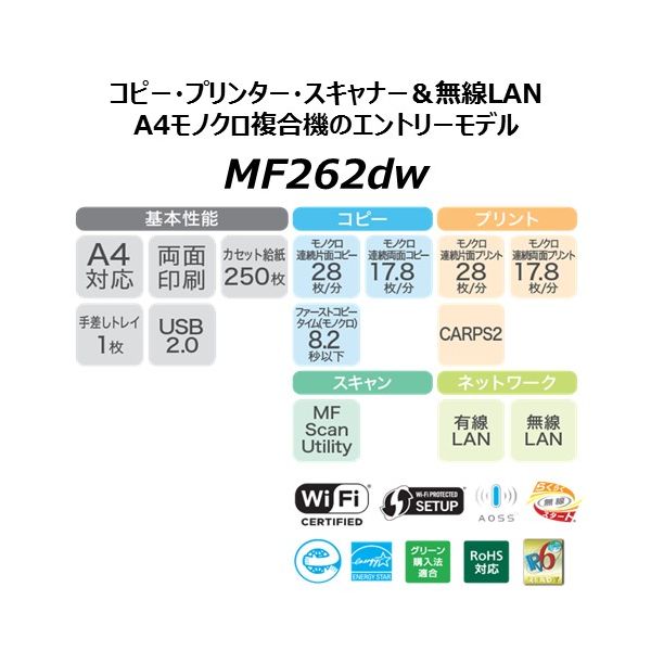 キヤノン A4モノクロレーザビームプリンター複合機 Satera キヤノン A4モノクロレーザビームプリンター複合機 Satera
