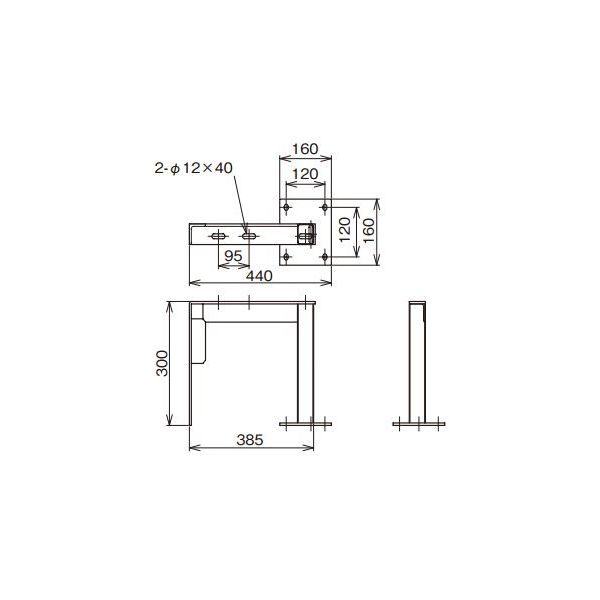 ネグロス電工 立上りラック用架台 標準色 PEGYK5023R 1台(直送品)