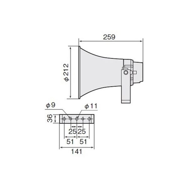 パナソニック トランペットスピーカー（１０Ｗ） WT-HS110 1個（直送品）