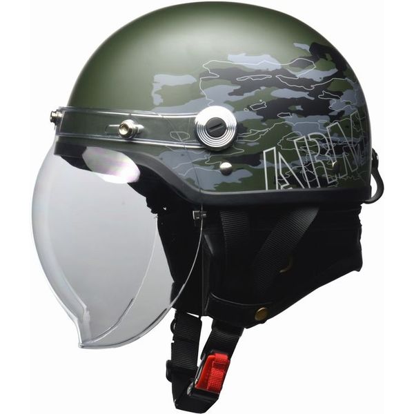 リード工業 CROSS CR-760 ハーフヘルメット ミリタリーグリーン