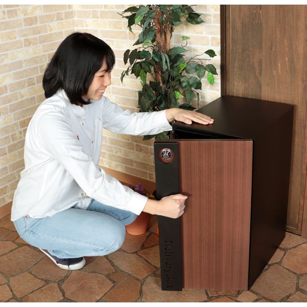 軒先渡し】ヤマソロ Legno 宅配ボックス1段 幅320×奥行445×高さ620mm 