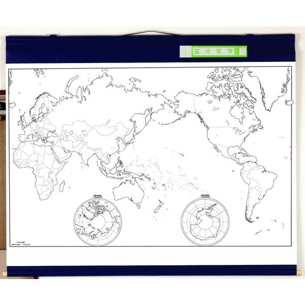 SP式　新世界全図+新日本全図セット　(地勢) レトロ　世界地図 壁掛け 巻物 新日本教文株式会社｜教文オリジナル地図シリーズ｜