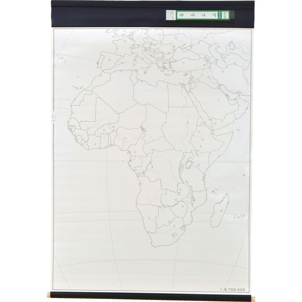 社会科・地図教材】マジック式世界州別地図 アフリカ州 全教図 1本