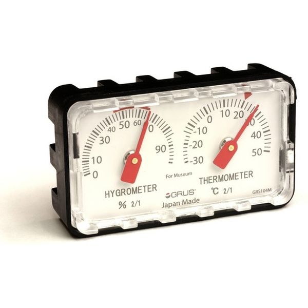 インテック GRUS 日本製精密温湿度計 GRS104M 美術館用 1個（直送品