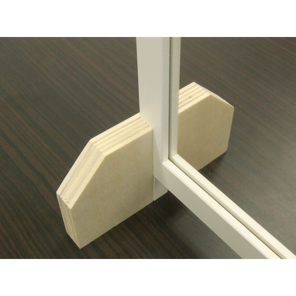 やまもく 飛沫感染防止パネル アクリル板 木枠付き ホワイト 80000001w