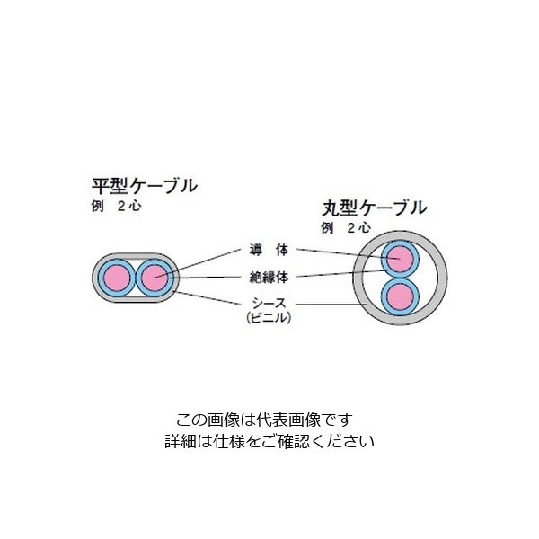 冨士電線 警報用ポリエチレン絶縁ケーブル AE (FA) 0.65MMX 2C 1巻(200m)（直送品） - アスクル