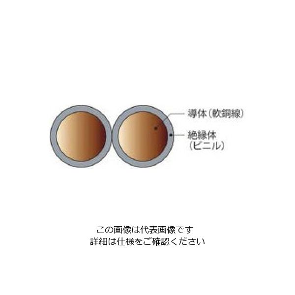 伸興電線 PVC屋内線 TIVーF 0.8X2C 1巻（直送品）