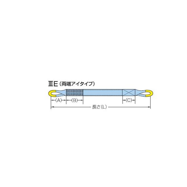 テザック IIIE(両端アイタイプ) 3Eー150ー2.0 3E-150-2.0 1本（直送品