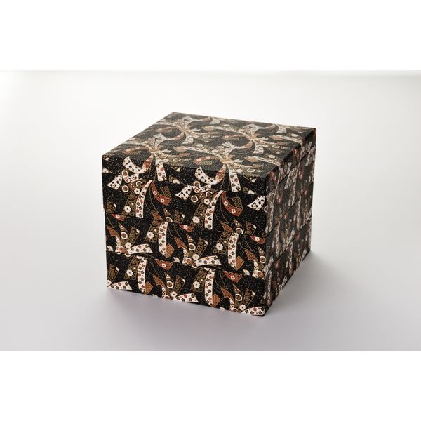 瑞光明 紙重箱 8寸角3段 友禅ZU-No.11 金仕切AD付 v1306o80