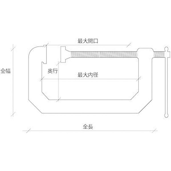 IRWIN C型クランプ 75mm ×120mm 225134 1個 - アスクル