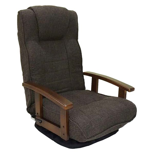 平インテリア産業 回転座椅子アクシス ダークブラウン SS-596AX-DBR 1