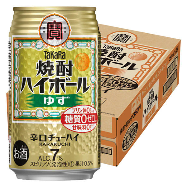 焼酎ハイボール 宝酒造 ゆず ハイボール 糖質ゼロ プリン体ゼロ