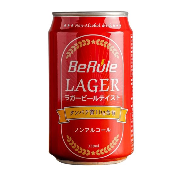 BeRule ノンアルコールラガービール風味ホエイドリンク 330ml×24本 プロテイン10g プロテインドリンク