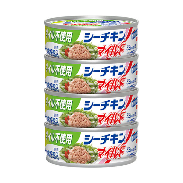 缶詰 はごろもフーズ オイル不使用 シーチキンマイルド 70g 4缶入×4