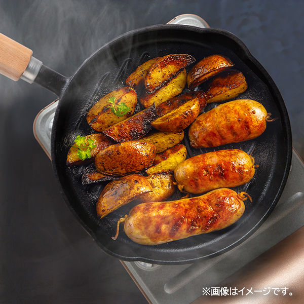 イシガキ 鉄鋳物 グリルパン 18cm 木柄 IH ガス火対応 4455 1個