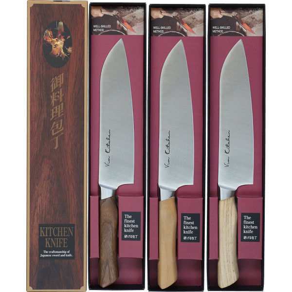 佐竹産業 バイアキッチン ナチュラル三徳包丁 24-0339-100 1箱